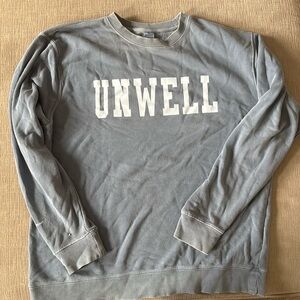Large Unwell barstool light blue sweatshirt.